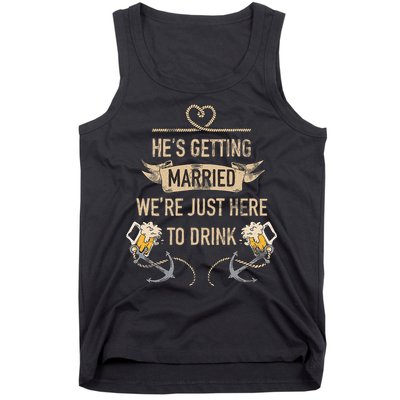 Hes Getting Married Funny Groomsmen Bachelor Party Tank Top