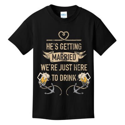 Hes Getting Married Funny Groomsmen Bachelor Party Kids T-Shirt