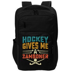 Hockey Gives Me A Zamboner Funny Hockey Gift Impact Tech Backpack