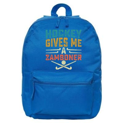 Hockey Gives Me A Zamboner Funny Hockey Gift 16 in Basic Backpack