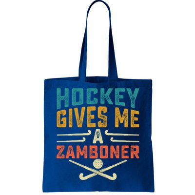 Hockey Gives Me A Zamboner Funny Hockey Gift Tote Bag