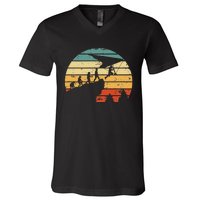 Hang Glider Motiv Evolution Hang Gliding V-Neck T-Shirt