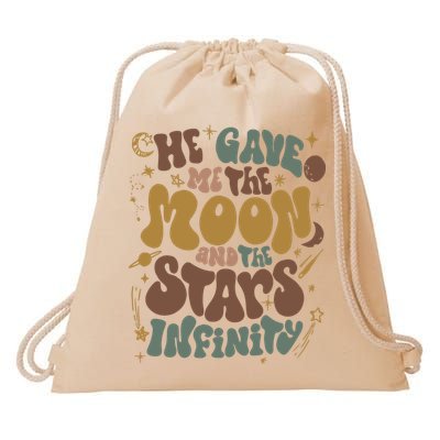 He Gave Me The Moon And The Stars Infinity Belly And Conrad Infinity Drawstring Bag