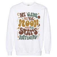 He Gave Me The Moon And The Stars Infinity Belly And Conrad Infinity Garment-Dyed Sweatshirt