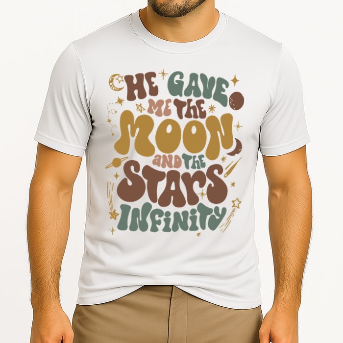 He Gave Me The Moon And The Stars Infinity Belly And Conrad Infinity Cooling Performance Crew T-Shirt