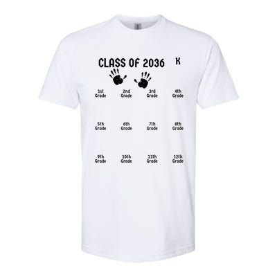 Handprint Graduation Men Women Class Of 2036 Grow With Me Softstyle CVC T-Shirt