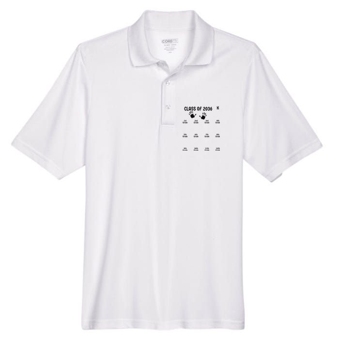 Handprint Graduation Men Women Class Of 2036 Grow With Me Men's Origin Performance Pique Polo