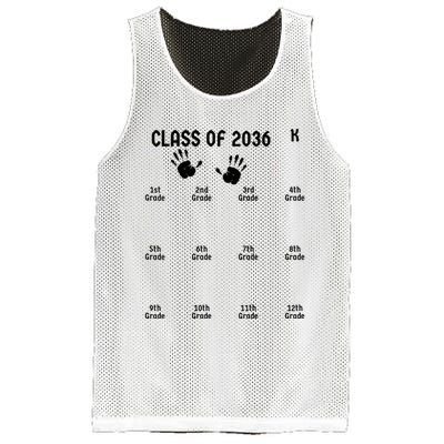 Handprint Graduation Men Women Class Of 2036 Grow With Me Mesh Reversible Basketball Jersey Tank