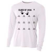 Handprint Graduation Men Women Class Of 2036 Grow With Me Cooling Performance Long Sleeve Crew