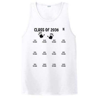 Handprint Graduation Men Women Class Of 2036 Grow With Me PosiCharge Competitor Tank