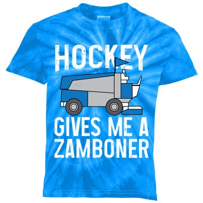 Hockey Gives Me A Zamboner Funny Hockey Sports Fan Gift Kids Tie-Dye T-Shirt