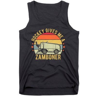 Hockey Gives Me A Zamboner Funny Hockey Fan Tank Top