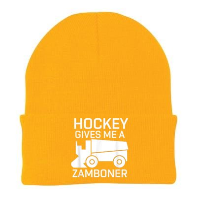 Hockey Gives Me A Zamboner Knit Cap Winter Beanie