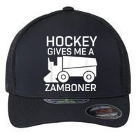 Hockey Gives Me A Zamboner Flexfit Unipanel Trucker Cap