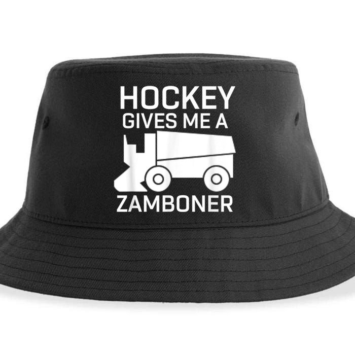 Hockey Gives Me A Zamboner Sustainable Bucket Hat