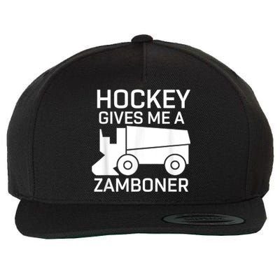 Hockey Gives Me A Zamboner Wool Snapback Cap