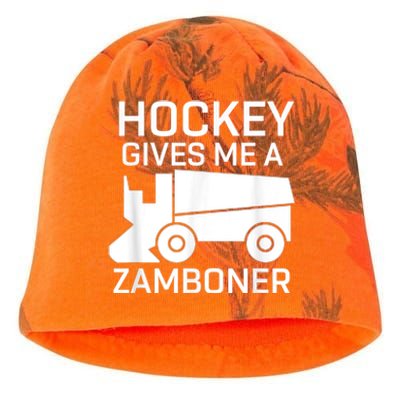 Hockey Gives Me A Zamboner Kati - Camo Knit Beanie