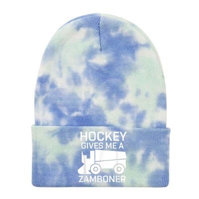 Hockey Gives Me A Zamboner Tie Dye 12in Knit Beanie