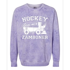 Hockey Gives Me A Zamboner Colorblast Crewneck Sweatshirt