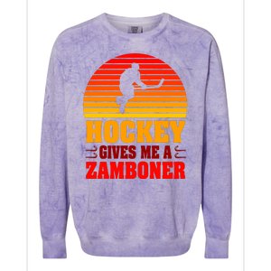 Hockey Gives Me A Zamboner Colorblast Crewneck Sweatshirt