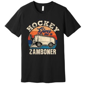 Hockey Gives Me A Zamboner Funny Hockey Fan Men Premium T-Shirt