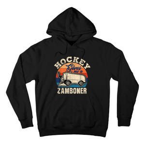 Hockey Gives Me A Zamboner Funny Hockey Fan Men Tall Hoodie