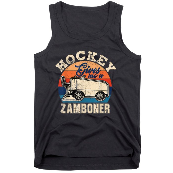 Hockey Gives Me A Zamboner Funny Hockey Fan Men Tank Top