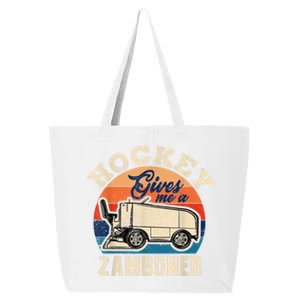 Hockey Gives Me A Zamboner Funny Hockey Fan Men 25L Jumbo Tote