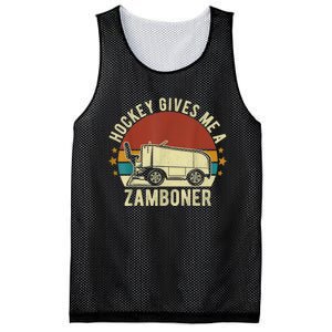 Hockey Gives Me A Zamboner Funny Hockey Fan Men Mesh Reversible Basketball Jersey Tank