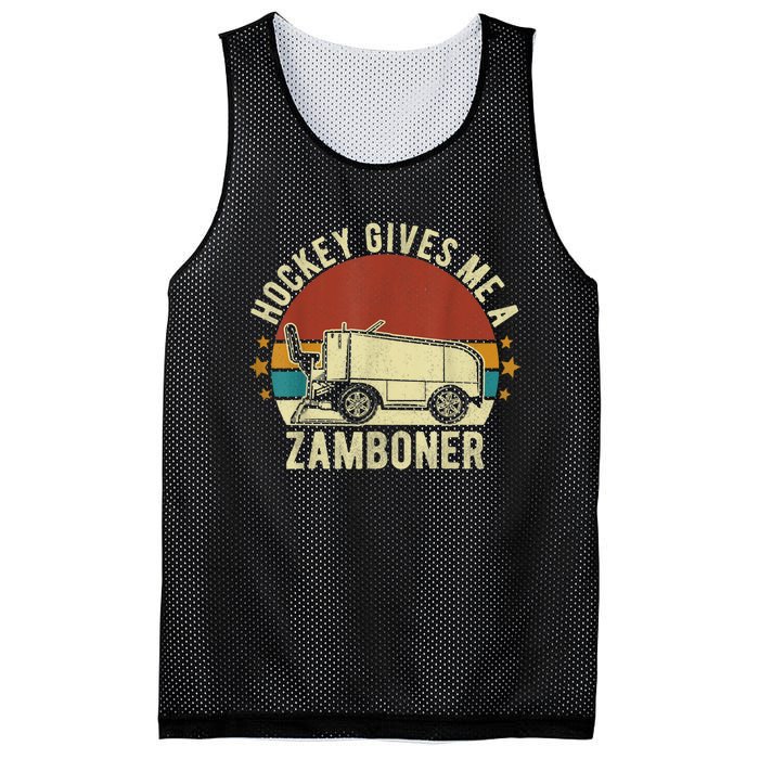 Hockey Gives Me A Zamboner Funny Hockey Fan Men Mesh Reversible Basketball Jersey Tank