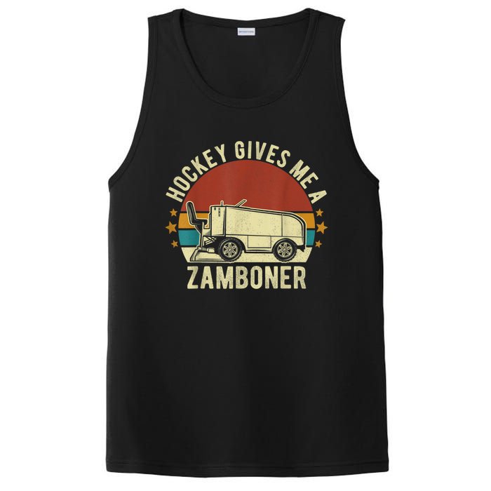 Hockey Gives Me A Zamboner Funny Hockey Fan Men PosiCharge Competitor Tank