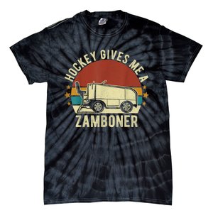 Hockey Gives Me A Zamboner Funny Hockey Fan Men Tie-Dye T-Shirt