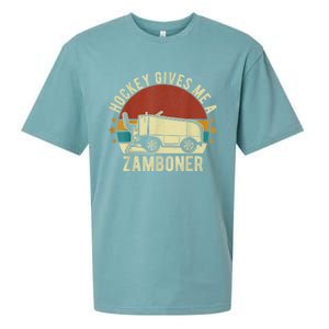 Hockey Gives Me A Zamboner Funny Hockey Fan Men Sueded Cloud Jersey T-Shirt