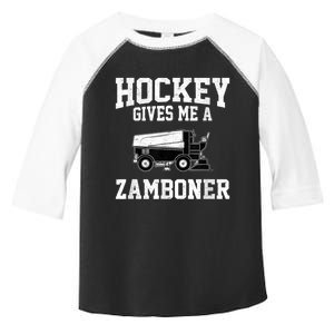 Hockey Gives Me A Zamboner Funny Hockey Toddler Fine Jersey T-Shirt