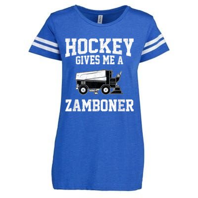 Hockey Gives Me A Zamboner Funny Hockey Enza Ladies Jersey Football T-Shirt