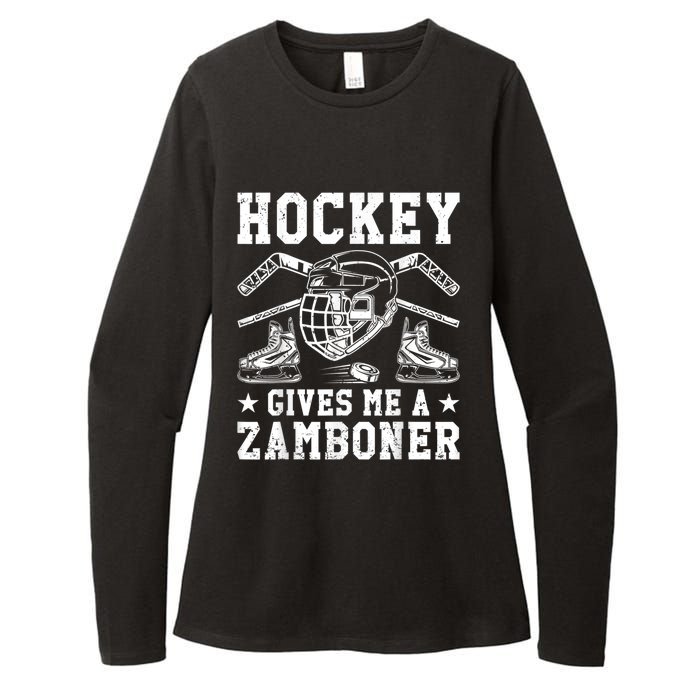 Hockey Gives Me A Zamboner Funny Ice Hockey Womens CVC Long Sleeve Shirt