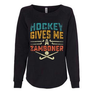 Hockey Gives Me A Zamboner Funny Hockey Womens California Wash Sweatshirt