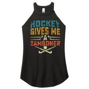 Hockey Gives Me A Zamboner Funny Hockey Women's Perfect Tri Rocker Tank