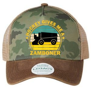 Hockey Gives Me A Zamboner Funny Hockey Fan Men Legacy Tie Dye Trucker Hat