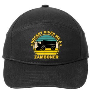 Hockey Gives Me A Zamboner Funny Hockey Fan Men 7-Panel Snapback Hat