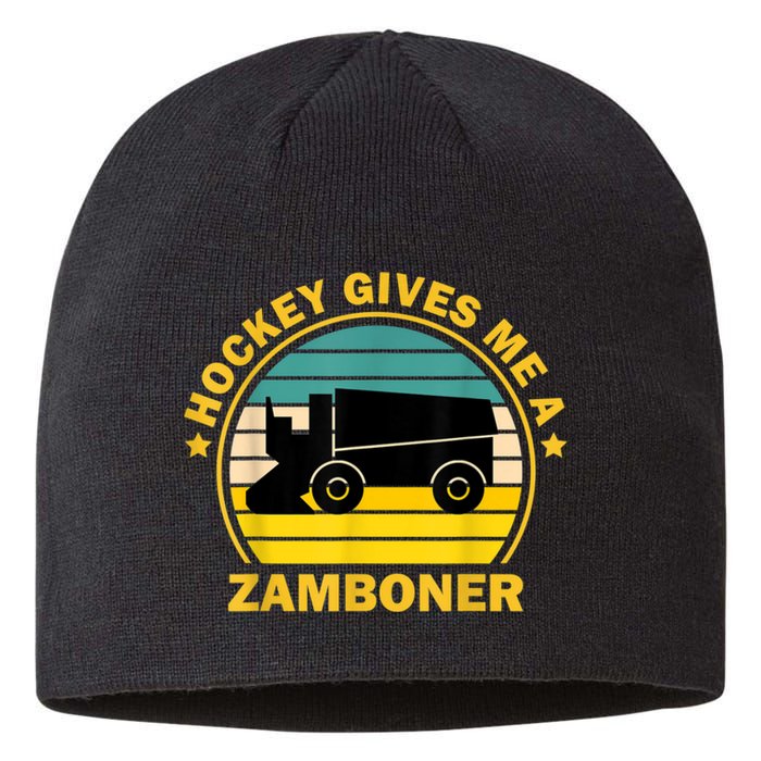 Hockey Gives Me A Zamboner Funny Hockey Fan Men Sustainable Beanie