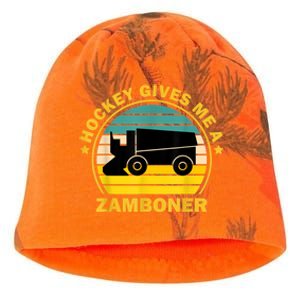 Hockey Gives Me A Zamboner Funny Hockey Fan Men Kati - Camo Knit Beanie