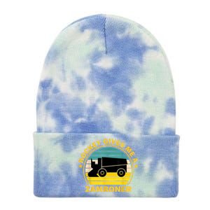 Hockey Gives Me A Zamboner Funny Hockey Fan Men Tie Dye 12in Knit Beanie