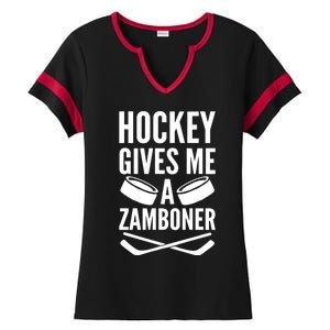 Hockey Gives Me A Zamboner Ladies Halftime Notch Neck Tee