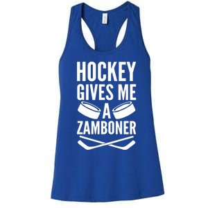 Hockey Gives Me A Zamboner Women's Racerback Tank