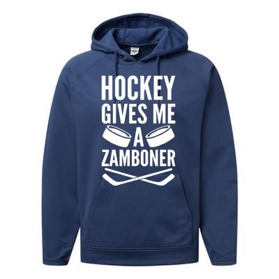 Hockey Gives Me A Zamboner Performance Fleece Hoodie