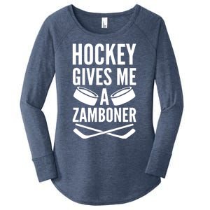 Hockey Gives Me A Zamboner Women's Perfect Tri Tunic Long Sleeve Shirt