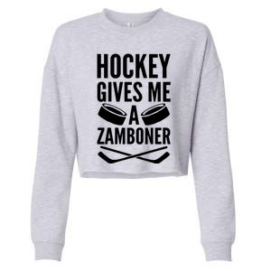 Hockey Gives Me A Zamboner Cropped Pullover Crew