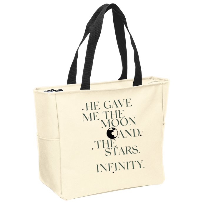 He Gave Me The Moon And The Stars Infinity Zip Tote Bag