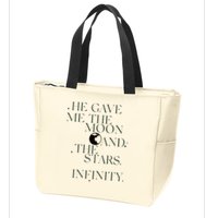 He Gave Me The Moon And The Stars Infinity Zip Tote Bag